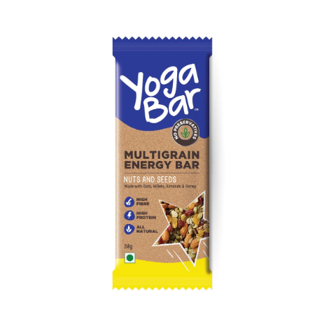 Yogabar Nuts & Seeds Crunch Snack Bar – 35 g Healthy Energy Bite x 240